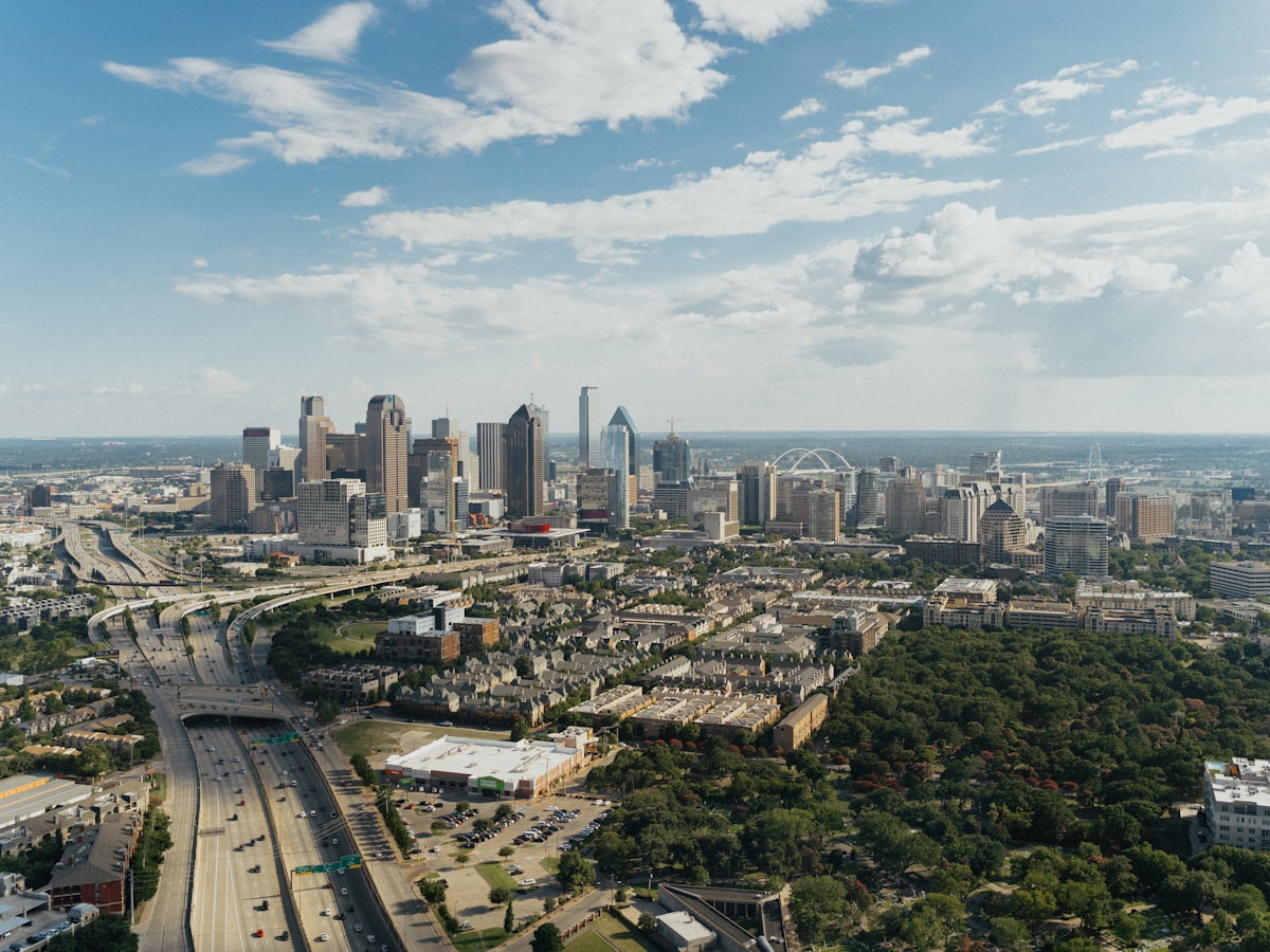 The Dallas–Fort Worth metroplex skyline covered by Ironside